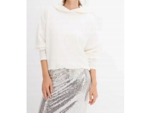 B.P.C bluza oversize z kapturem śmietankowa