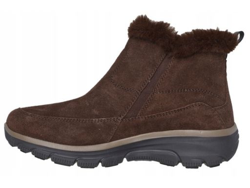Skechers Botki Damskie Zimowe Easy Going Cool Zip! ocieplane brąz 37 E