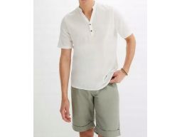 B.P.C bluza męska bawełniana ecru koszulowa 49/50.