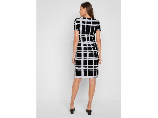 B.P.C sukienka shirtowa w kratę czarno-biała 36/38.