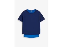 B.P.C t-shirt 2w1 niebiesko-granatowy 40/42.