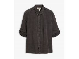 B.P.C koszula męska z długim rękawem muślinowa z efektem