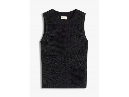 B.P.C top dzianinowy czarny ażurowy r.44/46