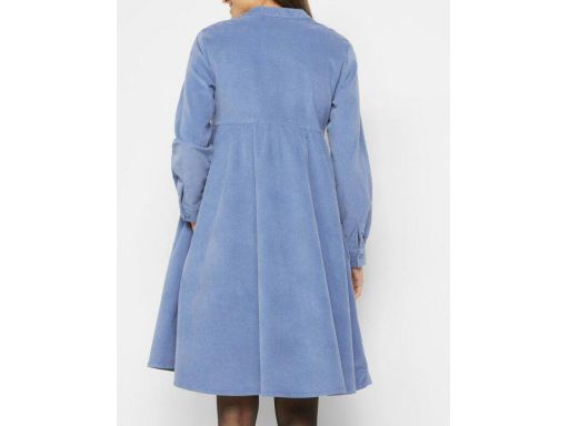 B.P.C sztruksowa sukienka indigo w fasonie A 44.