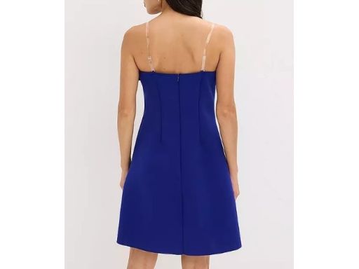 B.P.C sukienka niebieska z kwiatami 3D bandeau 46.