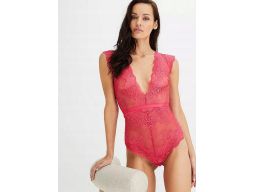 B.P.C body koronkowe ze stringami różowe ^40/42