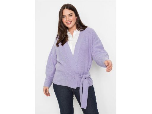 B.P.C Sweter koprtowy fioletowy z wiązaniem ^48/50