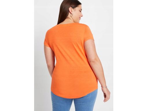 B.P.C t-shirt pomarańczowy z paskami 36/38.