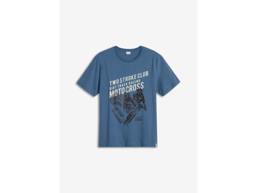 B.P.C t-shirt męski niebieski z nadrukiem L.