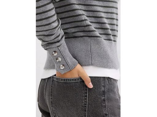 B.P.C sweter w paski krótszy szary r.40/42