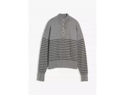 B.P.C sweter w paski krótszy szary r.40/42