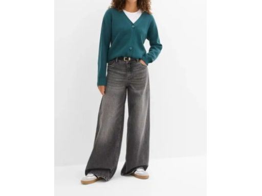 B.P.C sweter rozpinany w serek morski r.40/42