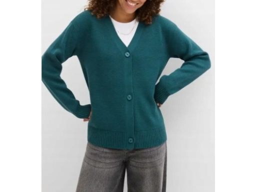 B.P.C sweter rozpinany w serek morski 52/54.