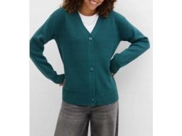 B.P.C sweter rozpinany w serek morski 52/54.