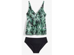 B.P.C tankini z nadrukiem roślinnym z figami w komplecie ^46