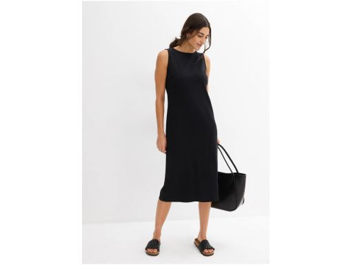 B.P.C czarna sukienka midi shirtowa r.48/50