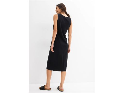 B.P.C czarna sukienka midi shirtowa r.48/50