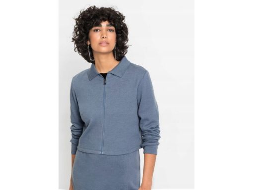 B.P.C niebieska bluza krótka strukturalna r.36/38