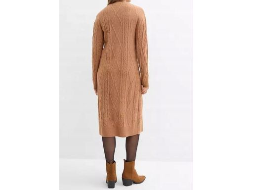 B.P.C dzianinowa sukienka brązowa midi r.48/50