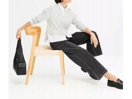 B.P.C sweter dzianinowy szary 2w1 ze wstawką koszulową r.48/50