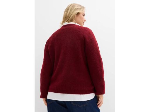 B.P.C sweter bordowy damski V r.40/42