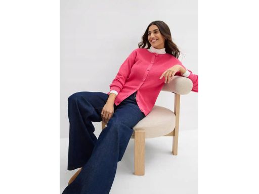 B.P.C sweter rozpinany różowy damski r.52/54
