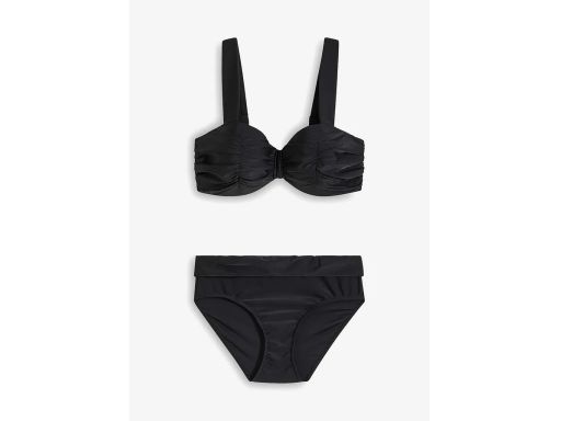 B.P.C czarne bikini biustonosz balkonetka z figami r.46(90F)