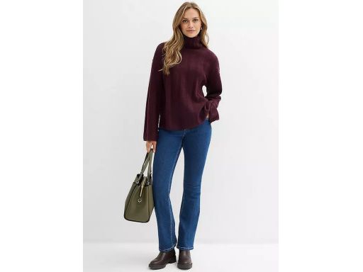 B.P.C sweter bordowy damski z golfem r.40/42