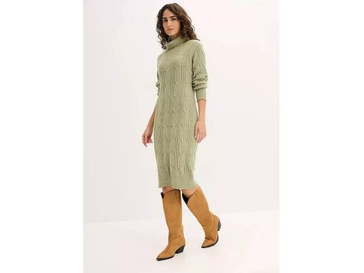 B.P.C sukienka dzianinowa midi w kolorze matchy r.36/38