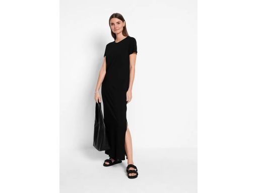 B.P.C długa sukienka maxi czarna z bawełny organicznej r.36/38
