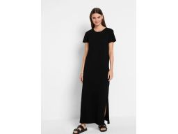 B.P.C długa sukienka maxi czarna z bawełny organicznej r.36/38