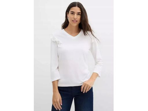 B.P.C bluzka śmietankowa z falbankami r.52/54