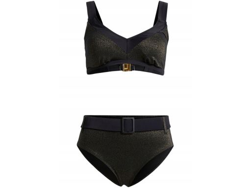 B.P.C ekskluzywne bikini czarne ze złotą nitką ^38