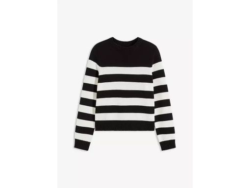 B.P.C sweter w paski biało-czarny r.40/42
