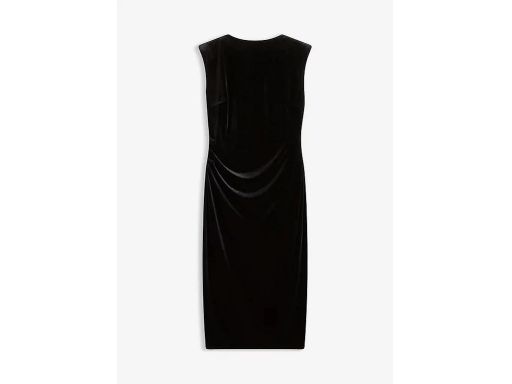 B.P.C czarna sukienka welurowa midi r.40/42