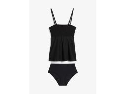 B.P.C czarne tankini z marszczeniem z figami w komplecie ^40
