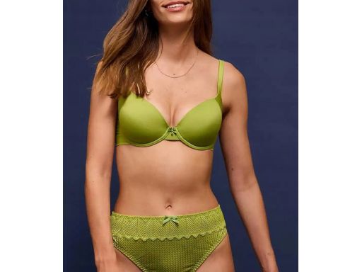 B.P.C zielony biustonosz push-up na fiszbinach ^75C