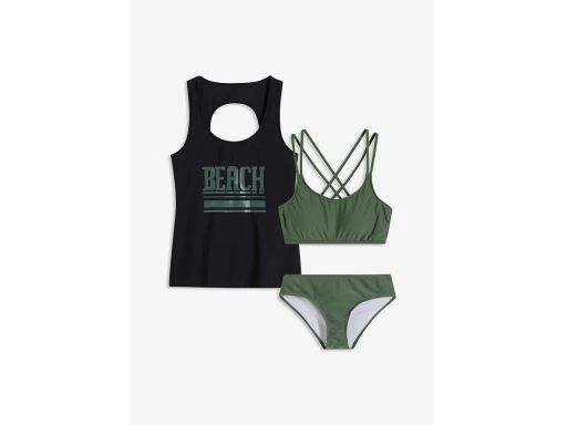 B.P.C tankini 3-elementowe top biustonosz i figi komplet 40.