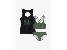 B.P.C tankini 3-elementowe top biustonosz i figi komplet 40.