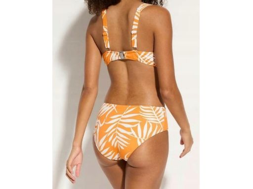 B.P.C bikini pomarańczowo-białe we wzory na fiszbinach minimizer 42 (8