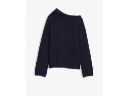 B.P.C sweter asymetryczny granatowy 36/38.