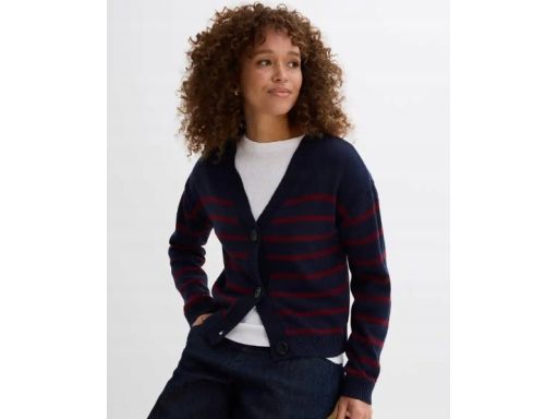 B.P.C sweter rozpinany dzianinowy w paski 44/46.