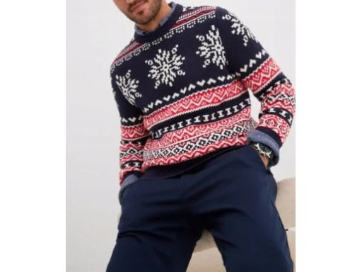 B.P.C sweter męski w norweski wzór XL.