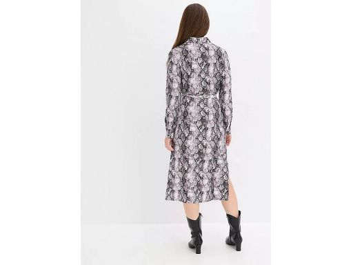 B.P.C wzorzysta sukienka koszulowa midi r.40