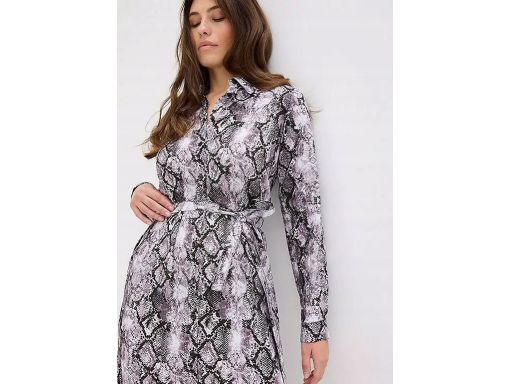 B.P.C wzorzysta sukienka koszulowa midi r.40