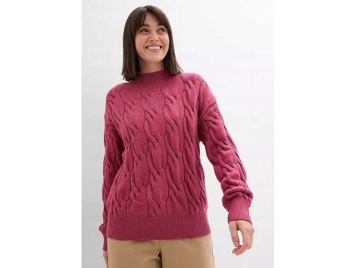 B.P.C fioletowy sweter ze splotami r.44/46