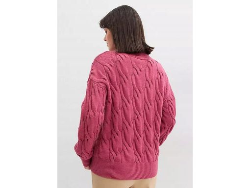 B.P.C fioletowy sweter ze splotami r.44/46