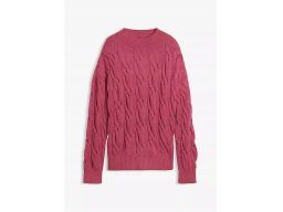 B.P.C fioletowy sweter ze splotami r.44/46