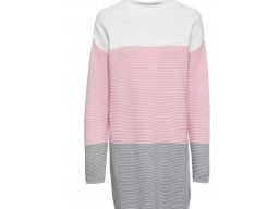 B.P.C sweterek oversize dłuższy, prążkowany w pasy 40/42.