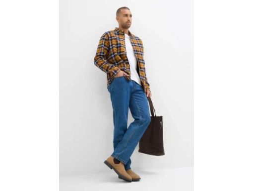 B.P.C męska flanelowa koszula ocieplana w kratę 49/50.
